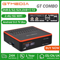 GTMEDIA GT COMBO Android 9.0 Satellite Receiver 4k UHD DVB-T/T2 ISDB-T Built-in 2.4G/5G WIFI BT4.1 TV Box