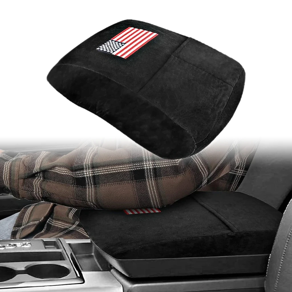 

Center Console Armrest Cushion Protective Cover Fit For 2013-2023 Ram 1500 2500 3500 With Pocket Compatible