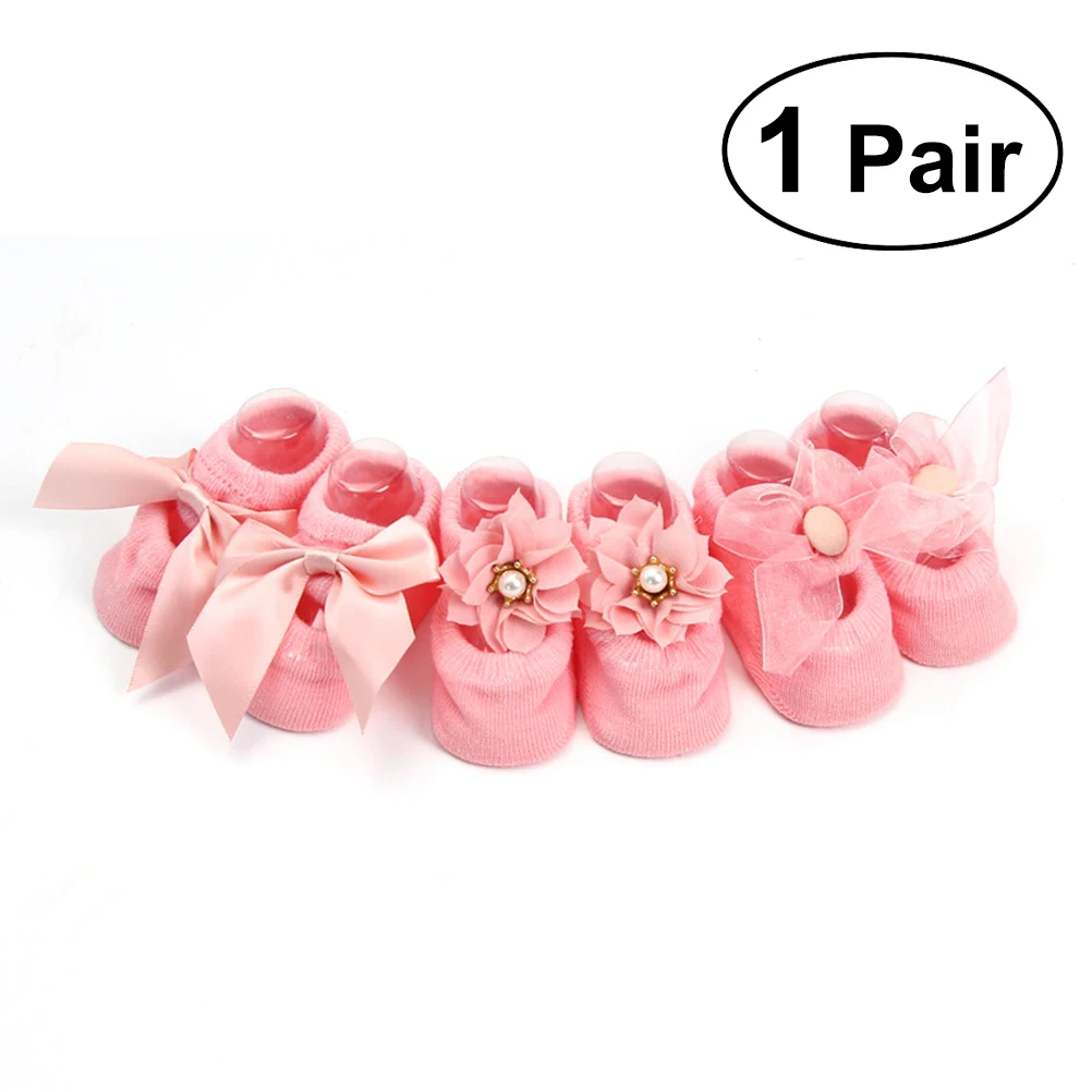 

Baby Ankle Sock Lace Socks Floor Fall to The Ground Toddler Pink Non Slip for Toddlers