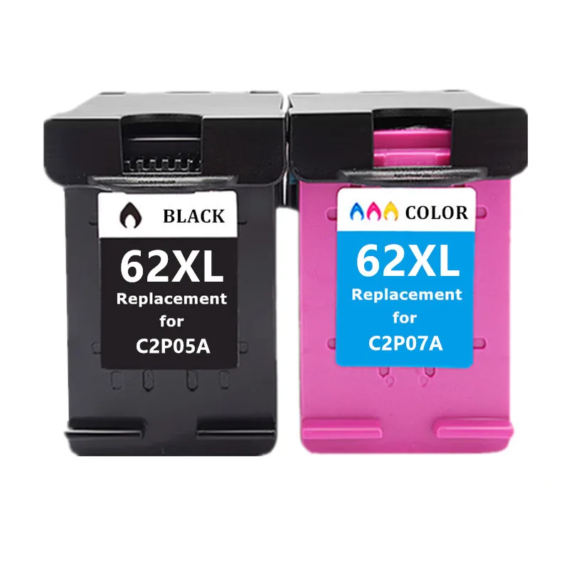 Remanufactued 62XL Ink Cartridge for HP 62 XL for HP62 Envy 5540 5640 7640 5646 5541 5740 5742 5745 200 250 Printer