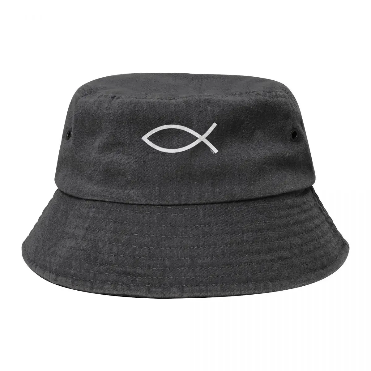 

Ichthys Ichthus Christian Symbol Jesus Fish Bucket Hat Icon Sunhat Mens Women's