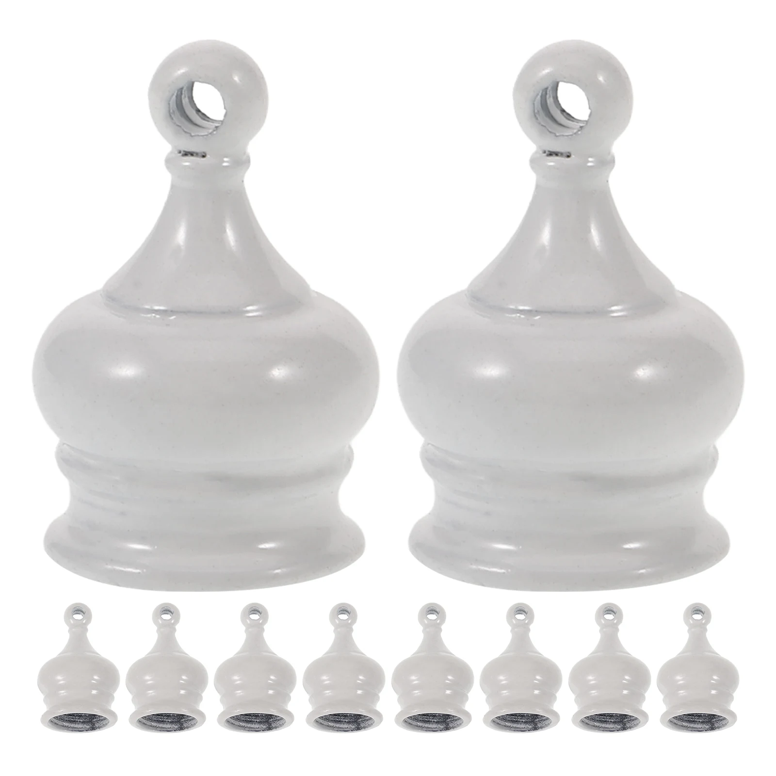 

10pcs Vintage Decorative Finials Nut Knob for Table Lamp Parts Metal Screw Shade Holder Home Decor Compatible Versatile Sturdy