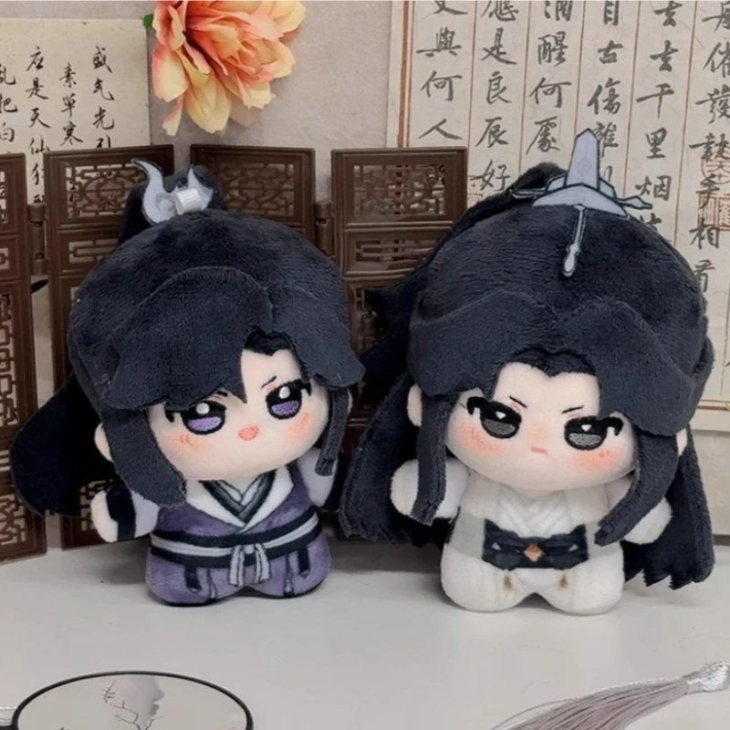 10cm 귀여운 허스키와 그의 흰 고양이 시준 봉제 인형 키체인 미니 부드러운 봉제 장난감 가방 펜던트 인형 키링 생일 선물