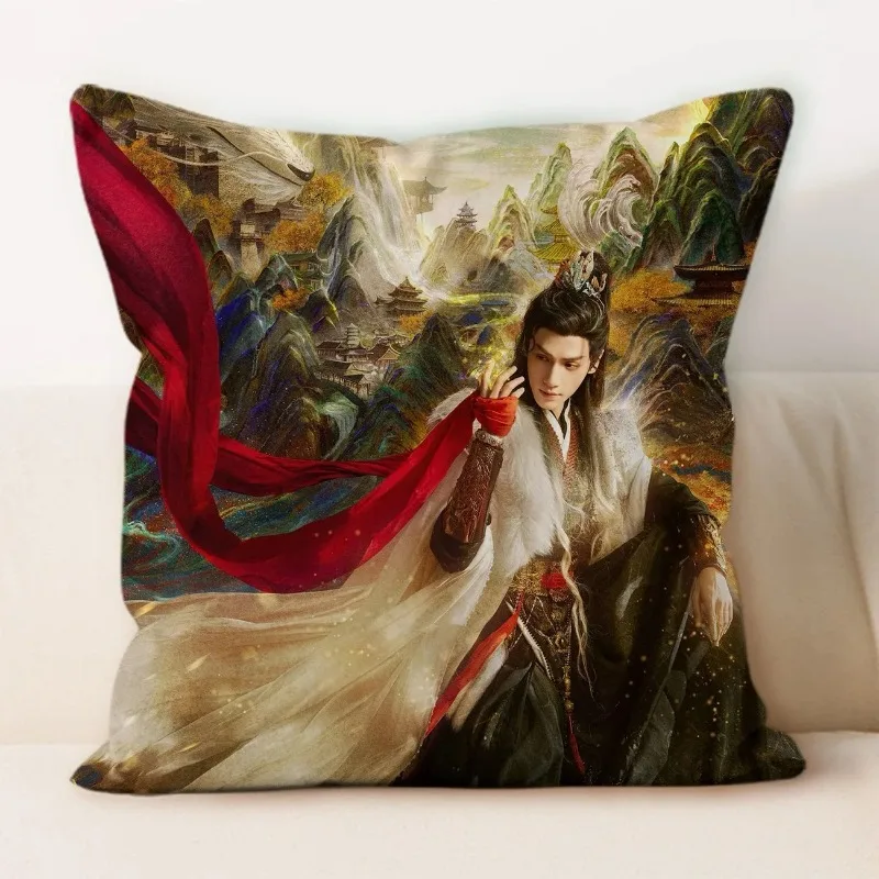 Leo Luo Yunxi Xu Zhengxi Yang Shize Double-side Printed Pillowcase TV Whispers of Fate Drama Stills Home Decor Cushion Cover