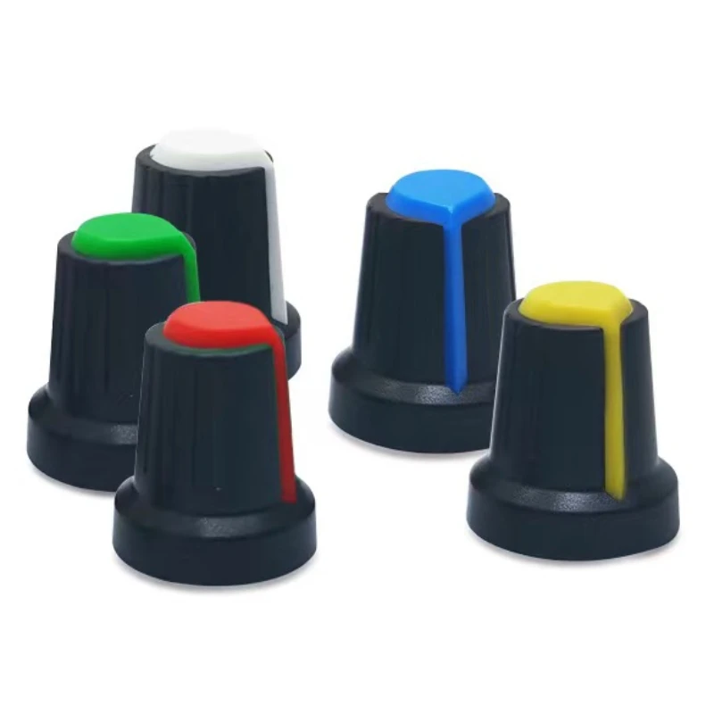 10PCS WH148 Potentiometer Switch knob Cap Plastic Knob Plum Handle 15X17mm AG2 Handle 6MM BLACK RED YELLOW ORANGE WHITE