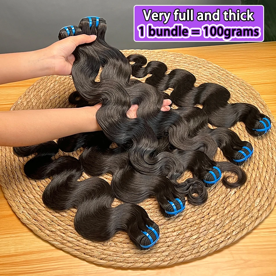 

Наборы волос Body Wave 18A, 100% натуральные человеческие волосы # Натуральные вьетнамские волосы 1B, двойная прядь, 1, 2, 3, 4 пучка, необработанные, для наращивания