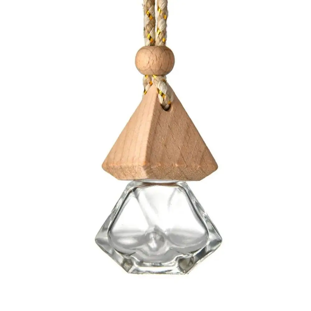 Auto Aromatherapy Fragrance Pendent Bottle Perfume Diffuser Automotive Decoration Car Hanging Glass Bottle Empty Perfum