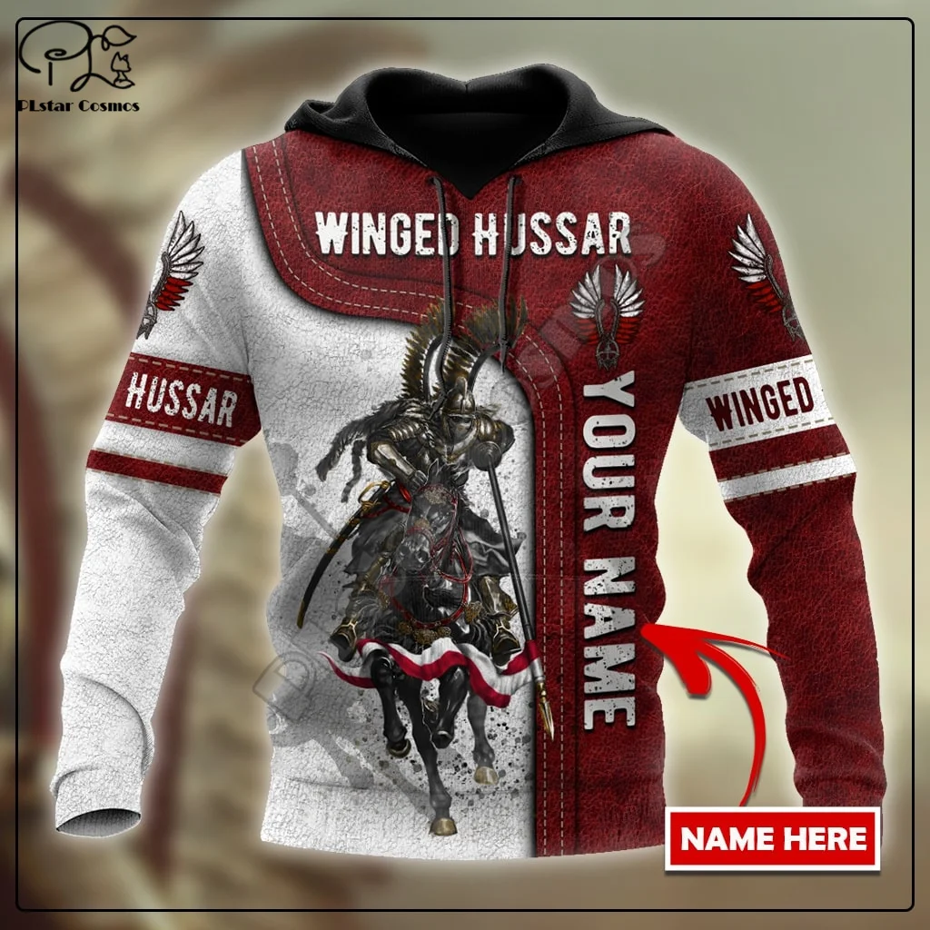 

PLstar Cosmos Polish Winged Hussar Cavalier Tattoo Custom Name Tracksuit 3DPrint Men/Women Harajuku Pullover Casual Hoodies A11