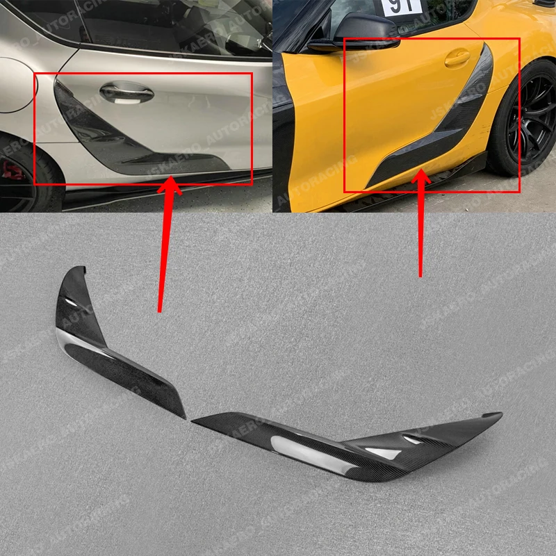 

For Toyota 19+ Supra A90 Mk5 Carbon Fiber Side Door Garnish Replacement 2pcs Car BodyKits