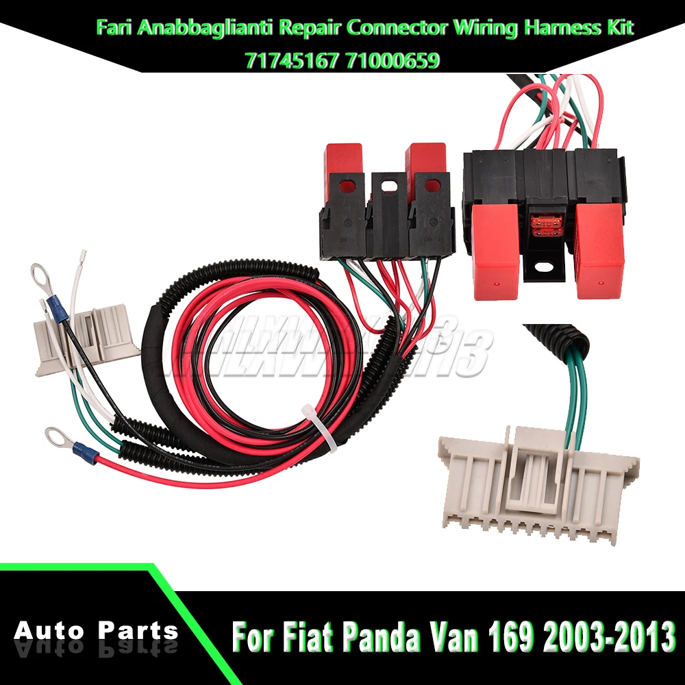 1 Set Fari Anabbaglianti Repair Connector Wiring Harness Kit 71745167 7100659 For Fiat Panda Van 169 2003-2013
