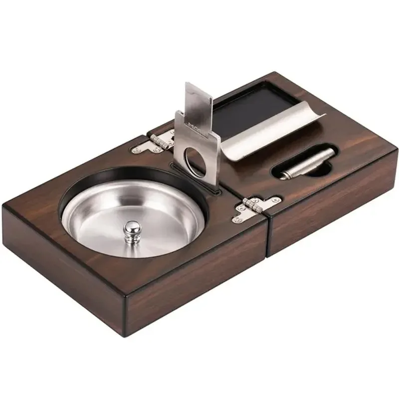 High-end multi-functional creative cigar ashtray high-end two-in-one portable one-piece ashtray