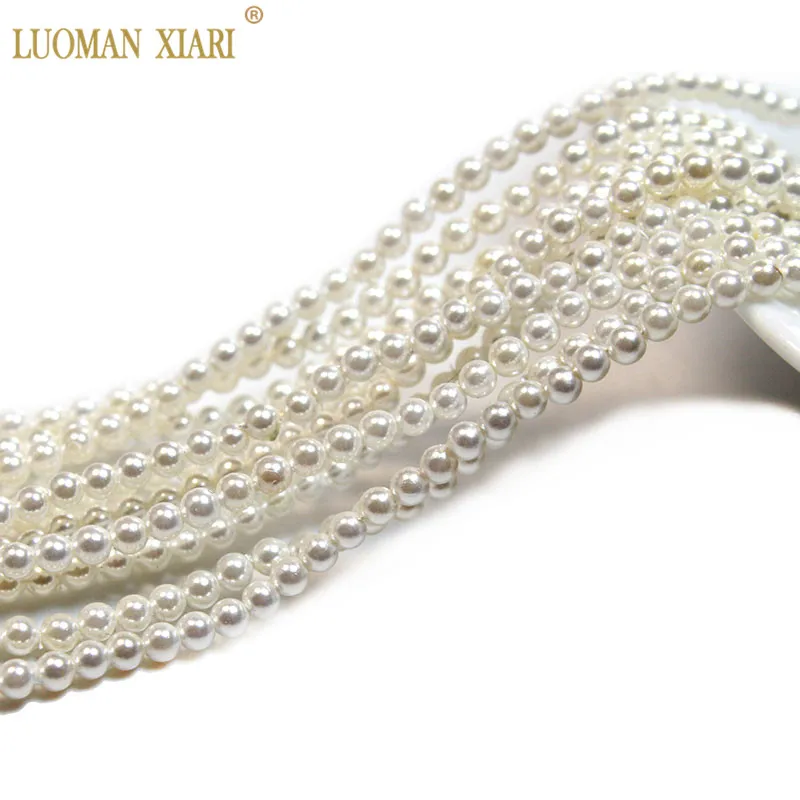 Wholesale AAA 2mm 3mm White imitation Pearl Beads Natural perfectly Round Beads For Jewelry Making DIY  Bracelet Necklace