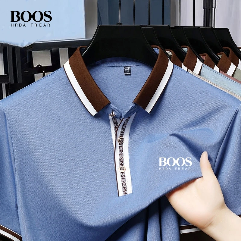 

New summer high-quality short sleeved polo shirt for men, fashionable and casual, sweat absorbing and breathable T-shirt top