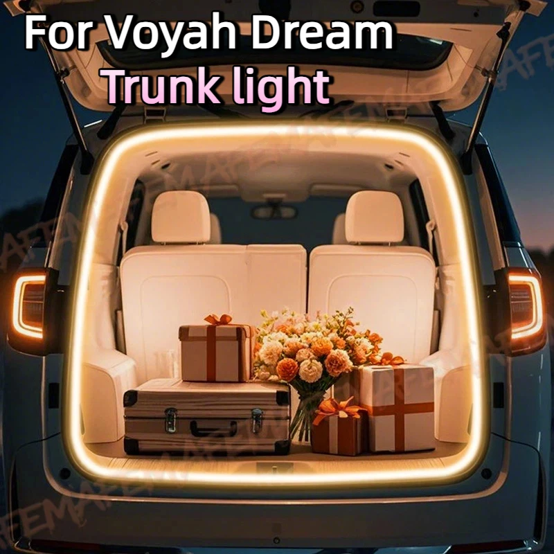 For Voyah Dream trunk light modification light Atmosphere lights White warm white Rear Trunk LED Light Bar