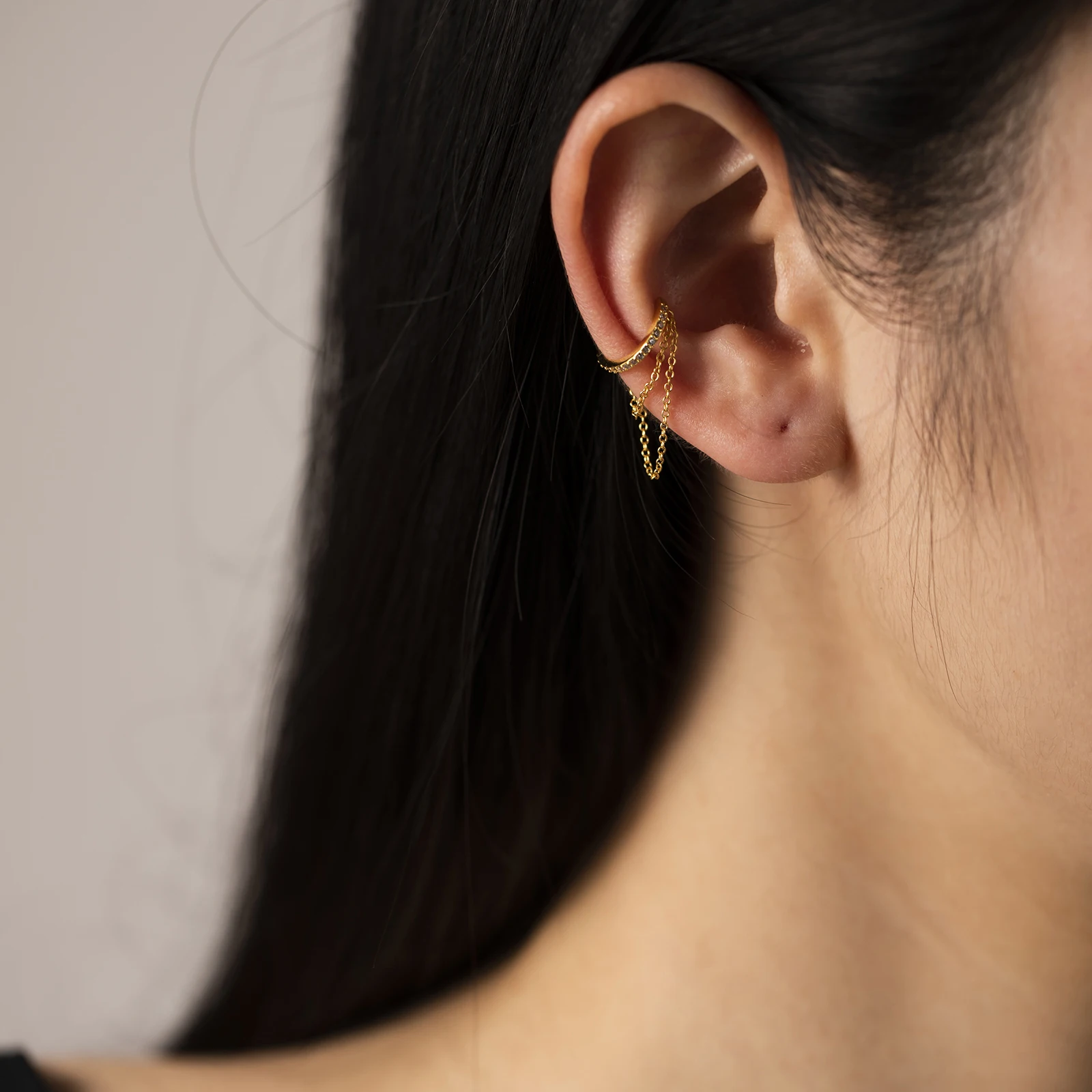 Image 6: ANDYWEN 925 argent Sterling or Flirt goutte boucle d'oreille Teadrops Pendietes fantaisie pavé manchette clair de lune Petite Clips Piercing bijoux