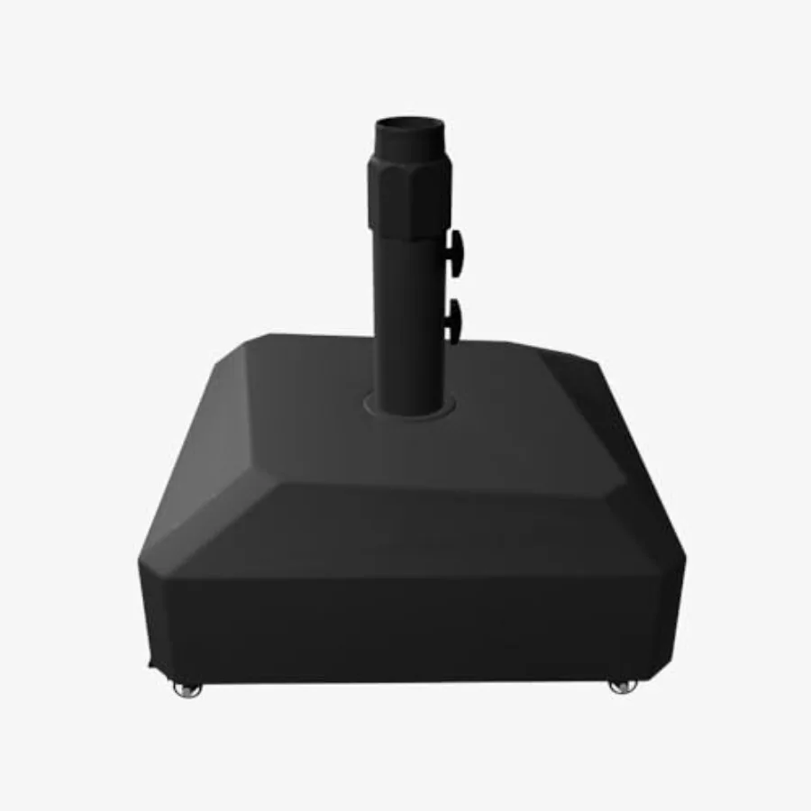 

Patio Umbrella Base with Wheels 123 lb Fillable Stand with Locking Casters Mobile HDPE Umbrella Holder for 6-12FT Umbrellas Win
