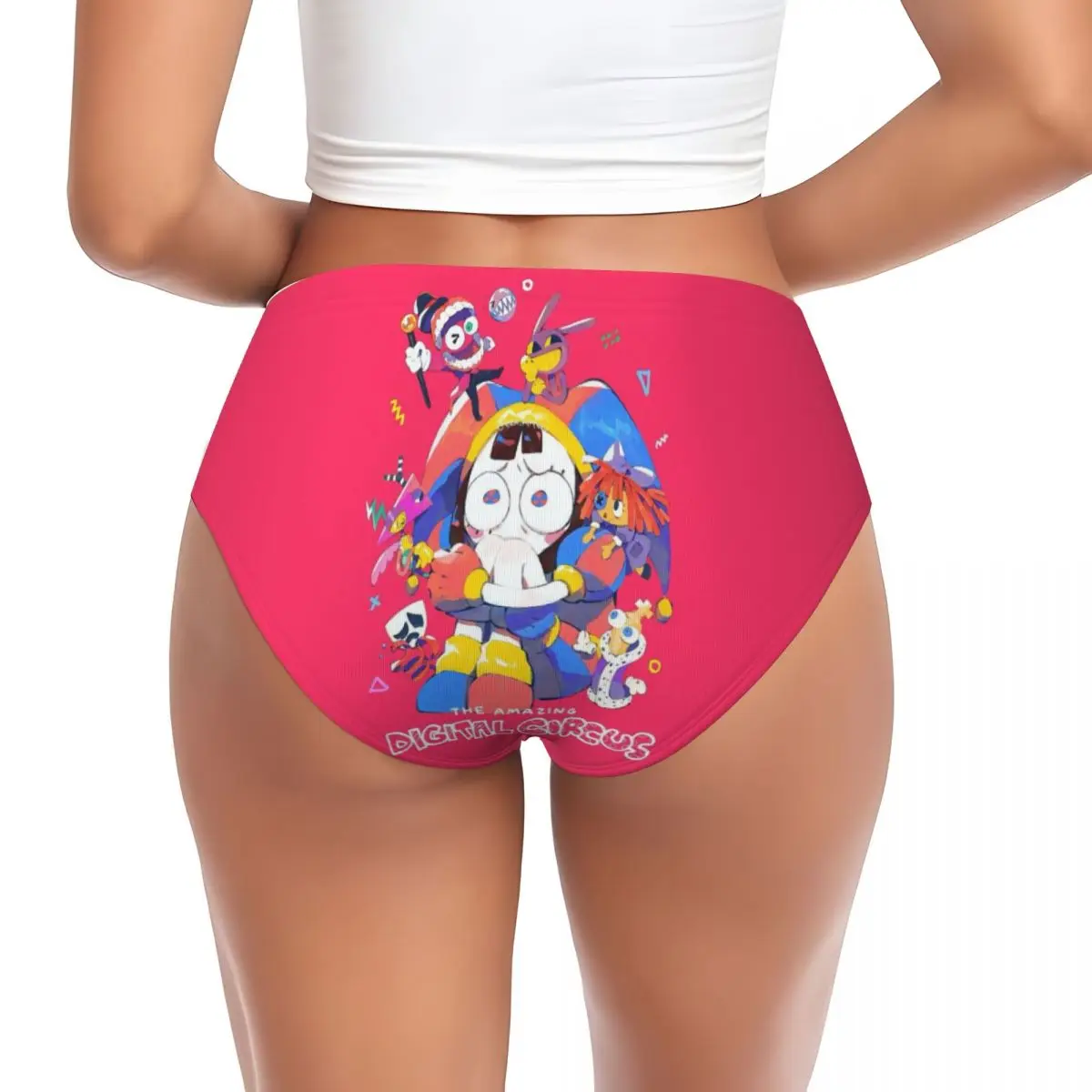 Custom Womens The Amazing Digital Circus Brief Panties Female Breathable Underwear Underpants