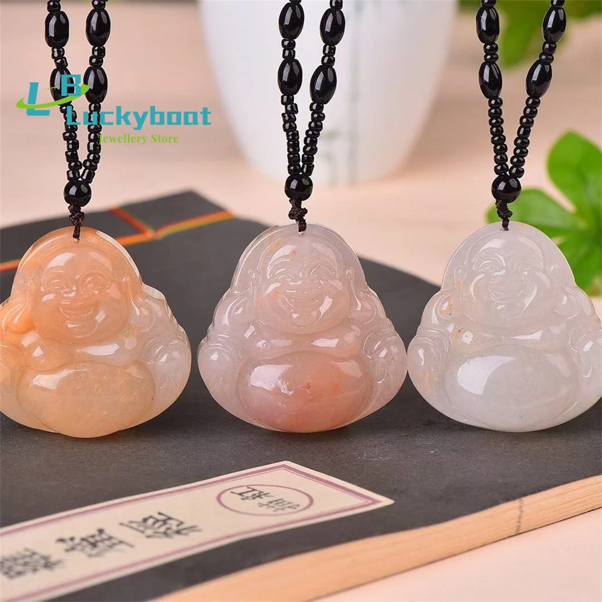 Natural Golden Silk Jade Big Belly Buddha Gong Pendant Simple and Personalized Fashion Versatile for Men and Women