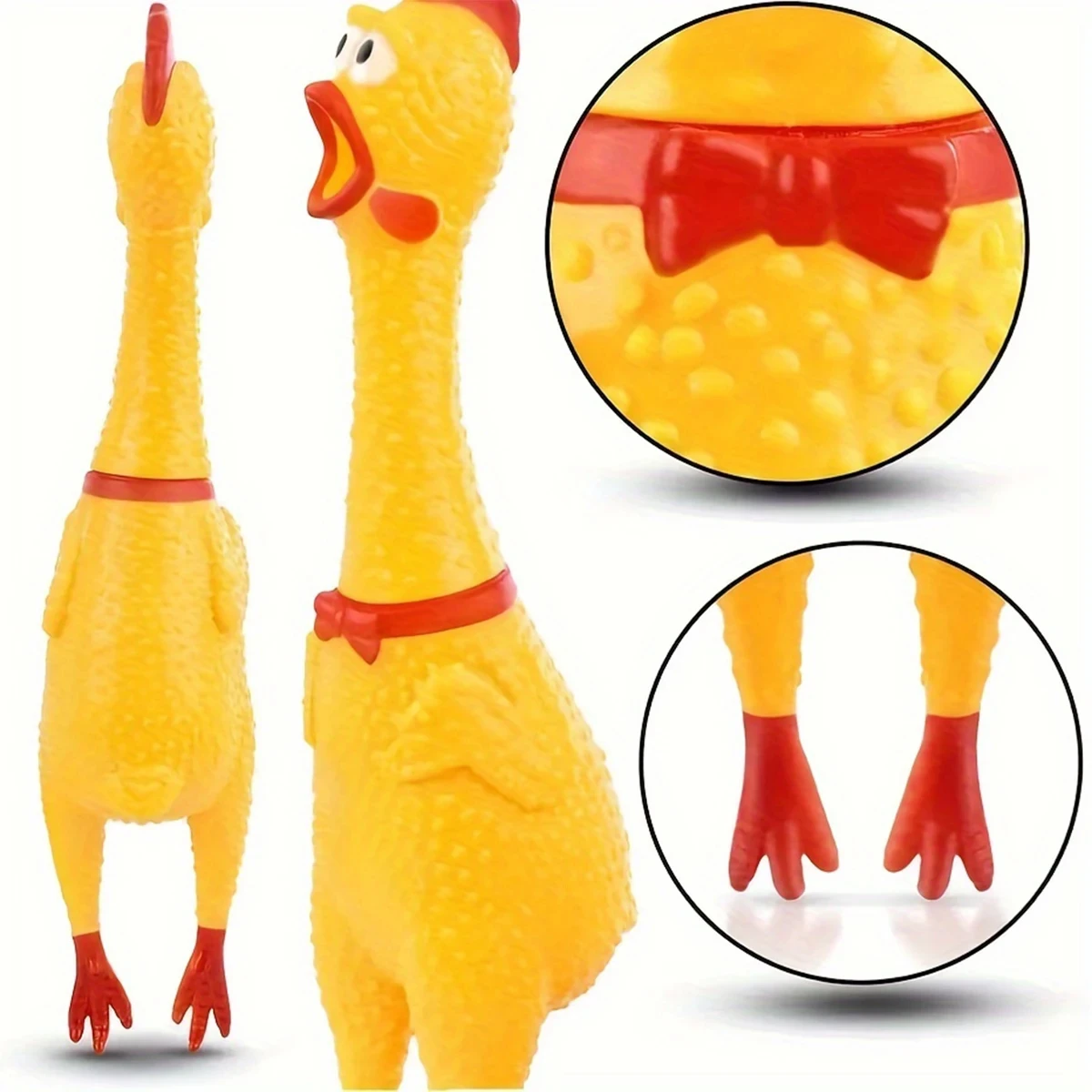 Screaming Chicken Dog Toys, Novelty and Durable Chew Toy Sound Squeeze Screaming Toy,Pet Cats and Dogs To Relieve Boredom