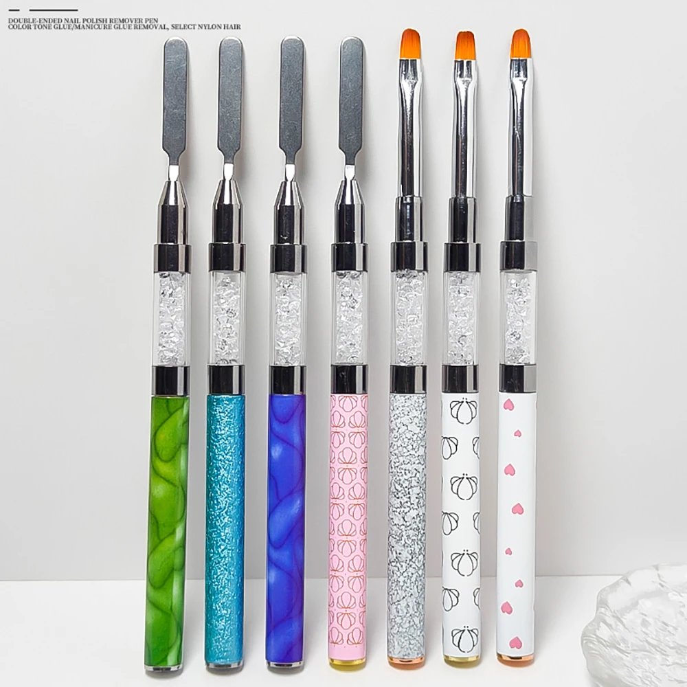 

7Pcs/set Exquisite Brushes for Manicure Nail Art Tool Carving Pen Double-Tip Pen Gel Flower Pattern Design Diy Nail Art Brush