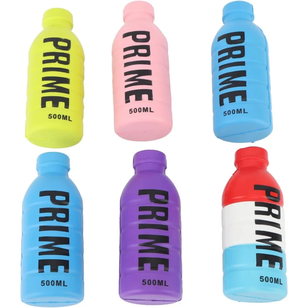 Colorful PU Foam Water Bottle Stress Relief Toy, Decompression Fun Drink Bottle, Adult Kids Entertainment Handheld Squeeze Toys