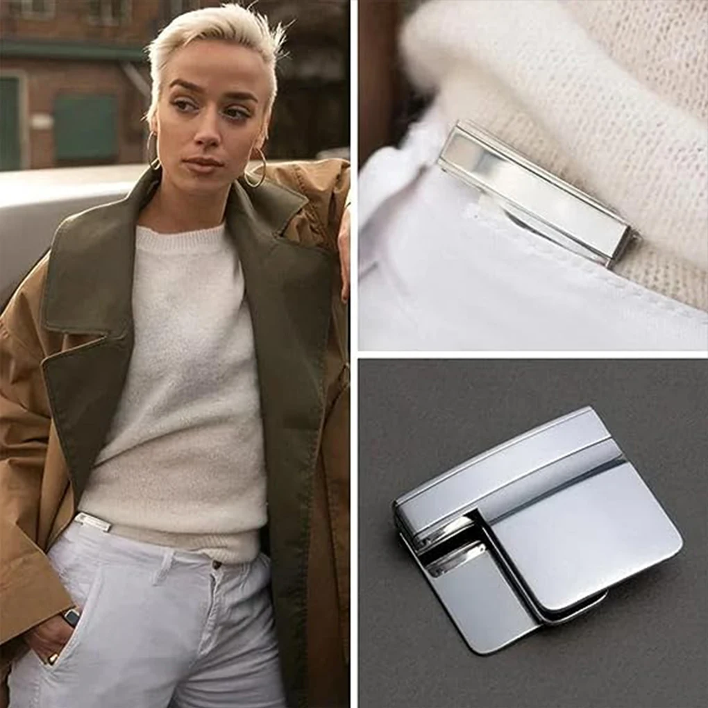 Belt Clip Foldable Belt Clip For Convenient And Easy Adjustment Suitable For Everyone Belt Buckle silver