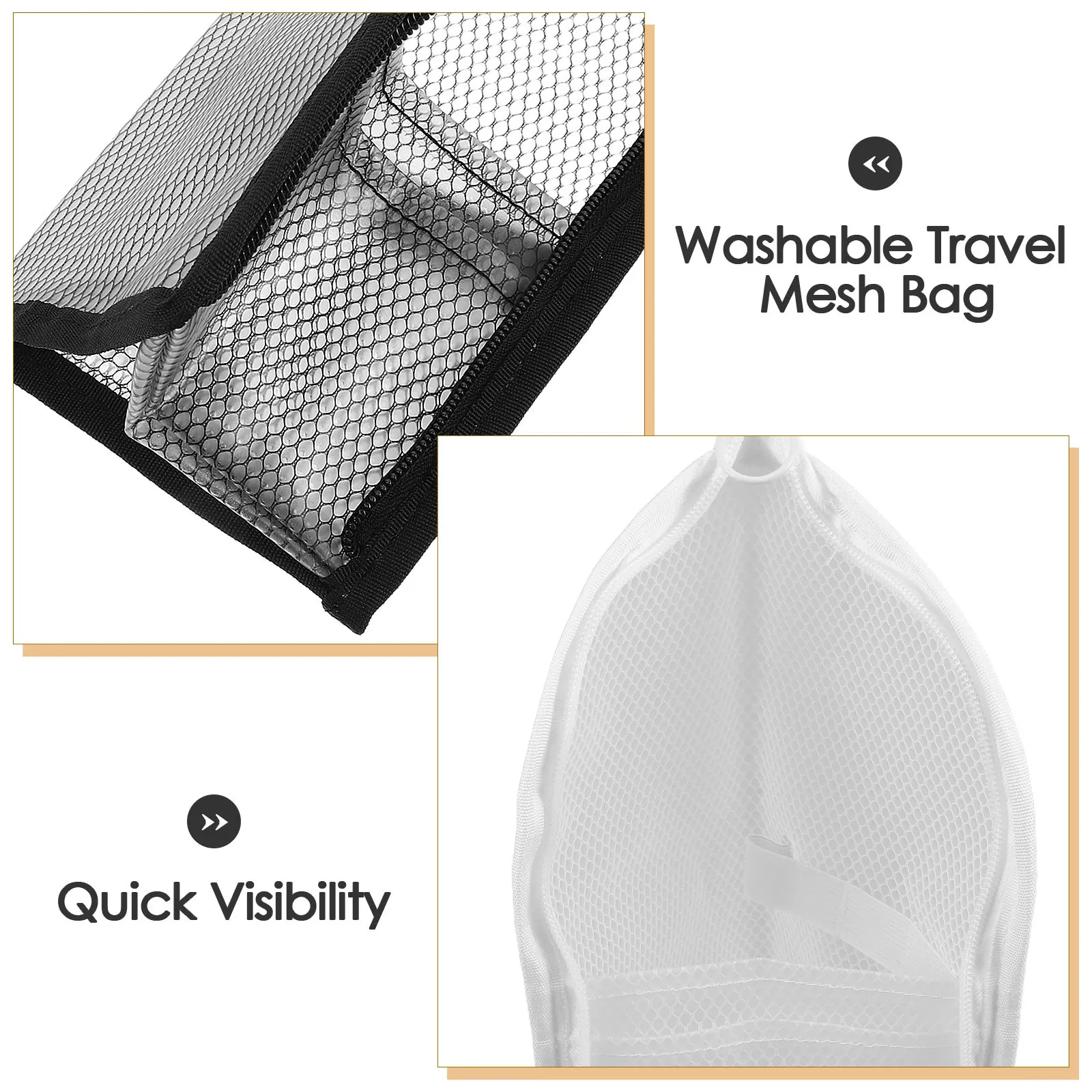 2Pcs Travel Toothbrush Holder Mesh Bag Compact Portable Toiletry Organizer Pouch Breathable Multi-Compartment Storage