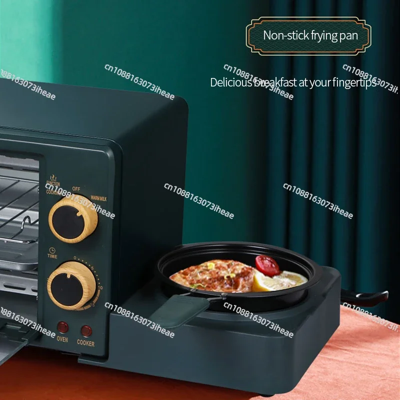 Breakfast machine Multi-function integrated household oven Coffee bread machine Toaster frying pan 3-in-1