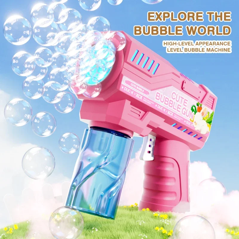 6-hole handheld bubble machine toy new children's outdoor bubble toy activity holiday gift without battery bubble water
