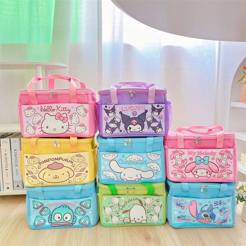 

Sanrio cartoon Hello kittykuromiMy melody Cinnamoroll anime cute large capacity portable lunch bag portable insulated bag kawaii