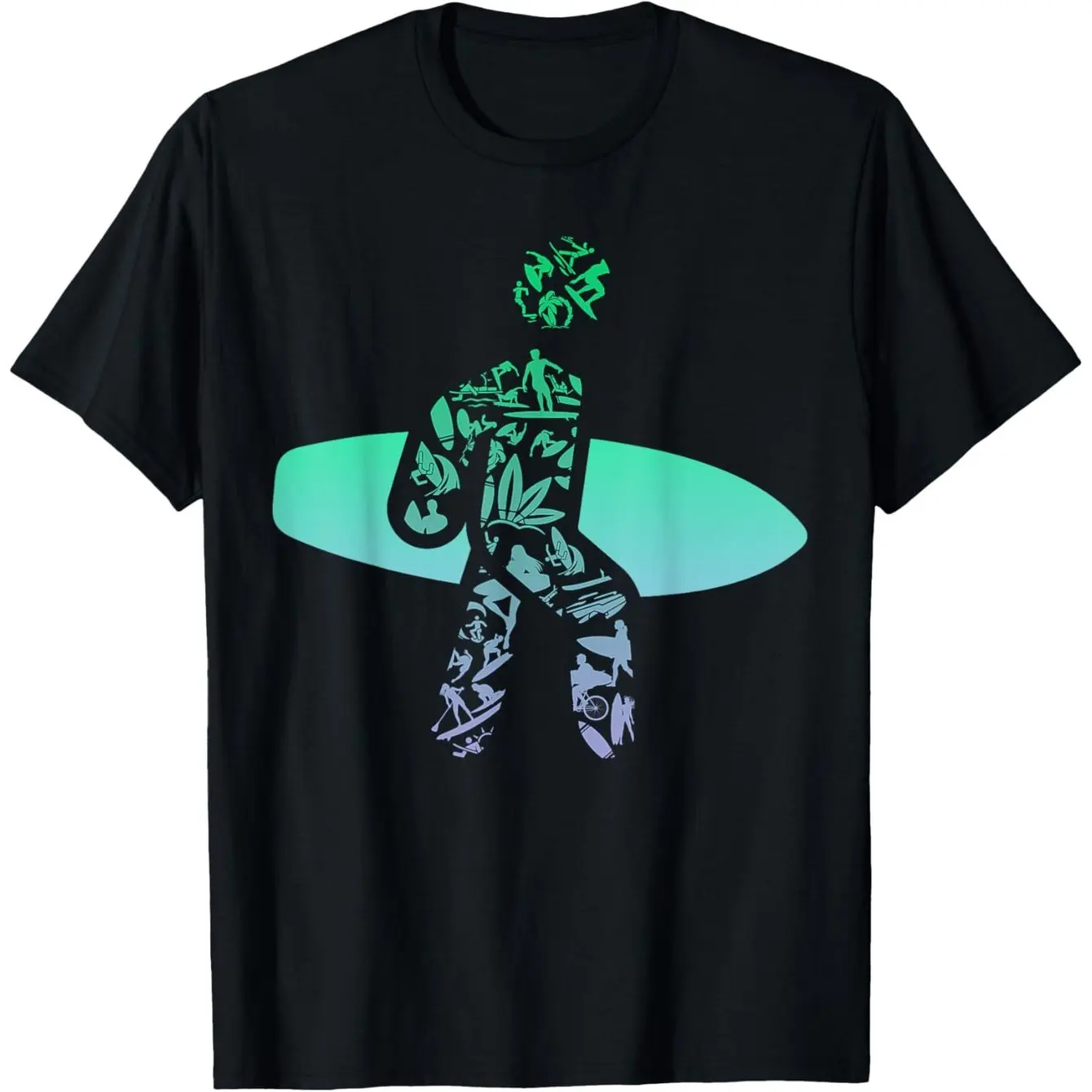 Surfing Graphic Print Summer Autumn Winter Men's and Women's Short Sleeved T-shirts Casual Loose Outdoor Street Fashion