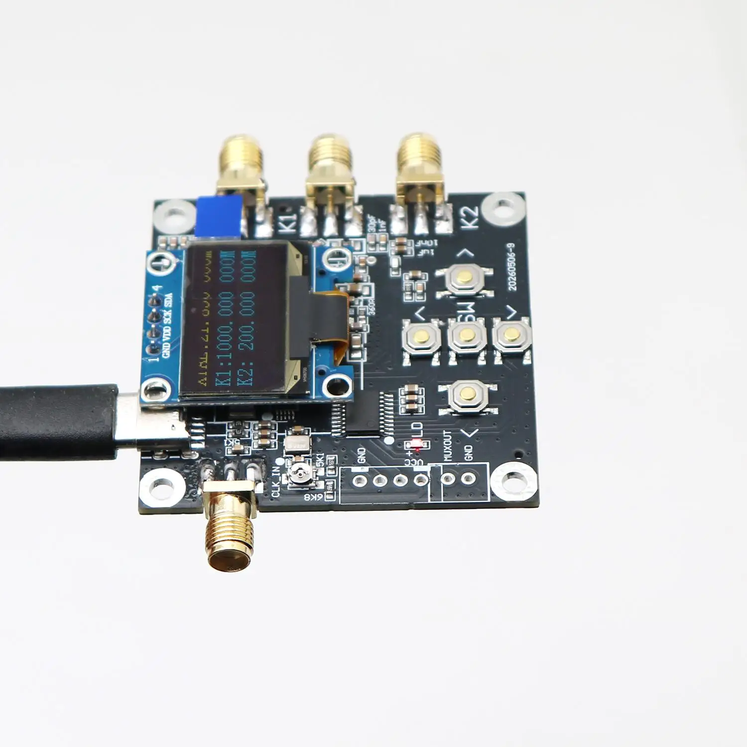 2.5Khz-4400MHz RF Signal Generator ADF4350 SI5351 Clock Signal Source Module Sweep Frequency Generator PLL With OLED Display