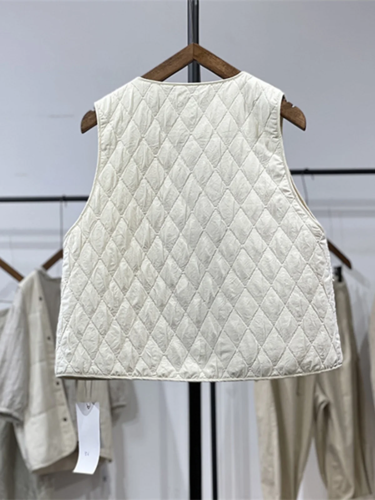 الرجعية اليابانية Sle ort مبطن القطن سترة المرأة ملابس خارجية الخريف الشتاء طبقات الماس نمط غير النظامية طول