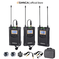 COMICA CVM-WM100 Plus 48-Channel Professional UHF Dual Wireless Lapel Microphone for Canon Nikon Sony Camera