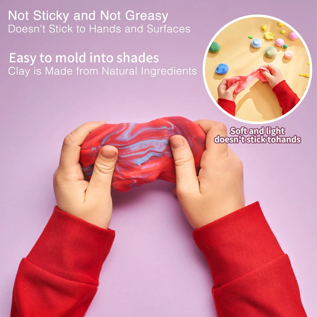 Brinquedo de quebra-cabeça infantil de argila ultraleve, argila colorida não tóxica, educação precoce, faça você mesmo