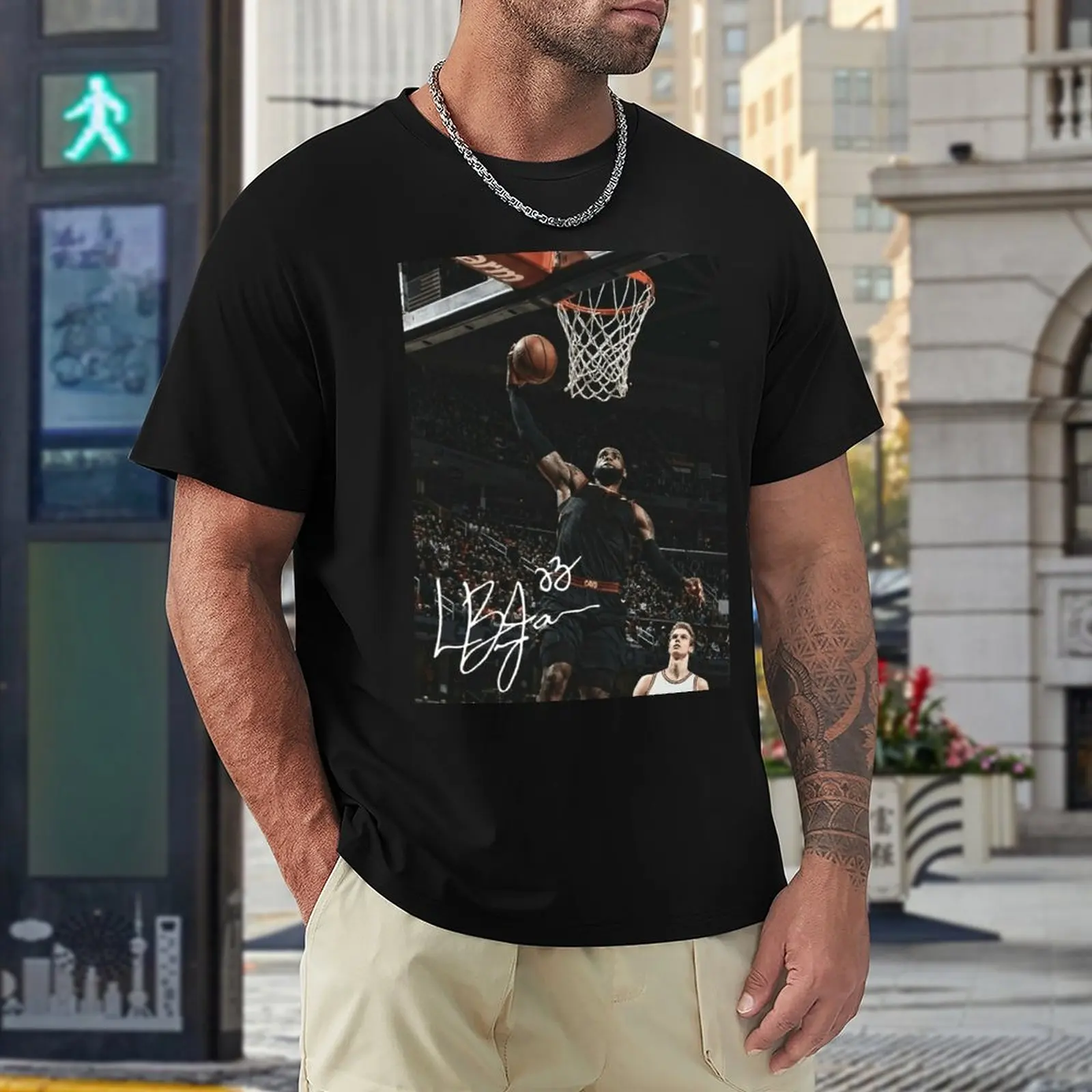 LeBroner And Jamess-camisetas informales con gráfico de estrellas de baloncesto (7), camisetas de alta calidad para el hogar, talla europea, 2023