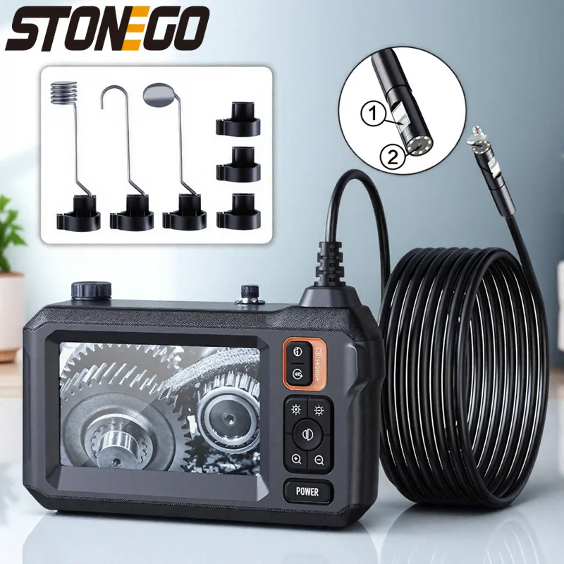 1080P HD WiFi Endoscope with 43 Inch Display Dual Camera 5m 10m Cable 2600mAh Battery Automotive Pipeline Inspection Tool