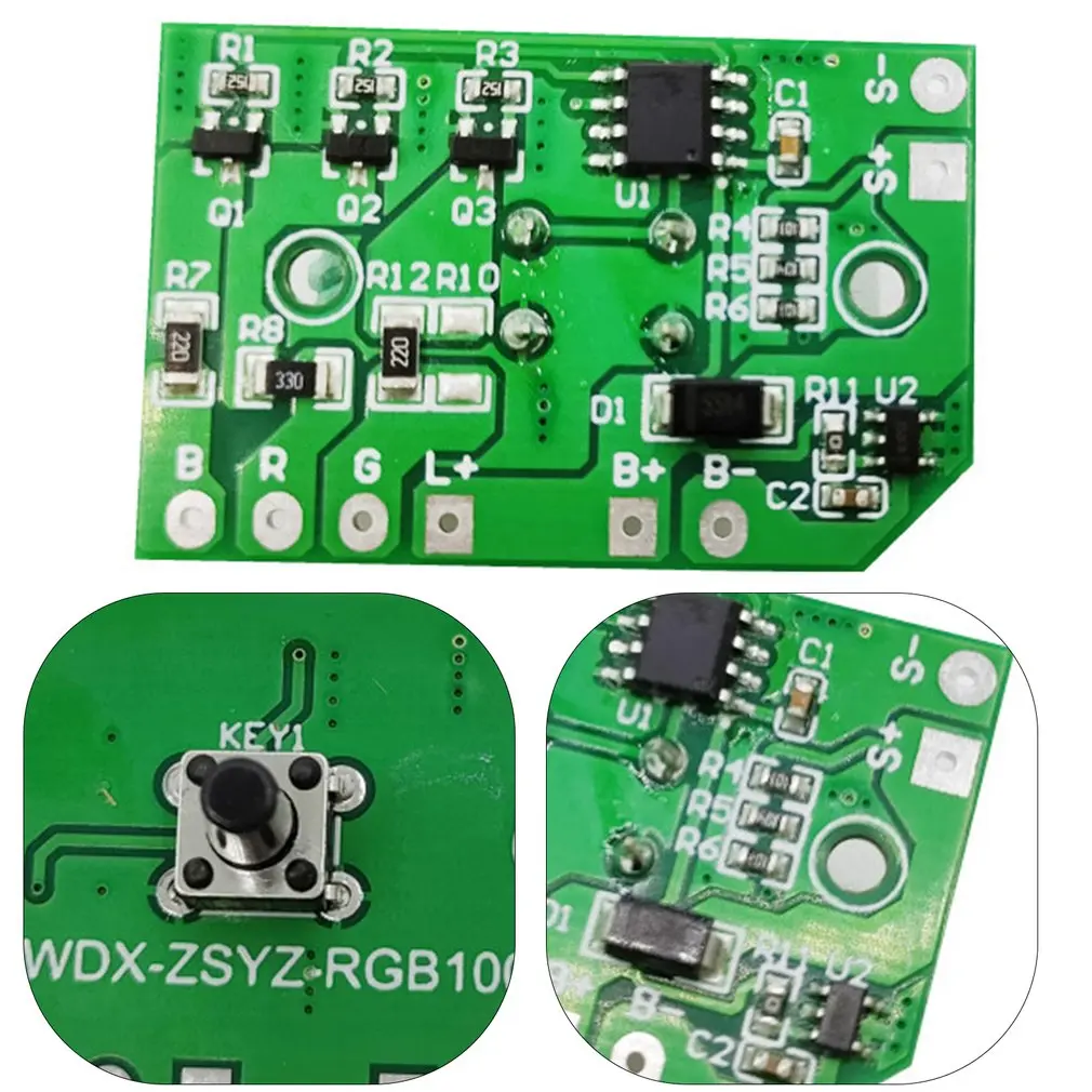 Circuit Board 3.7V Switch Solar Lawn Lamp Controller Lithium Battery RGB Color Changing Light Solar Lamp Circuit Board