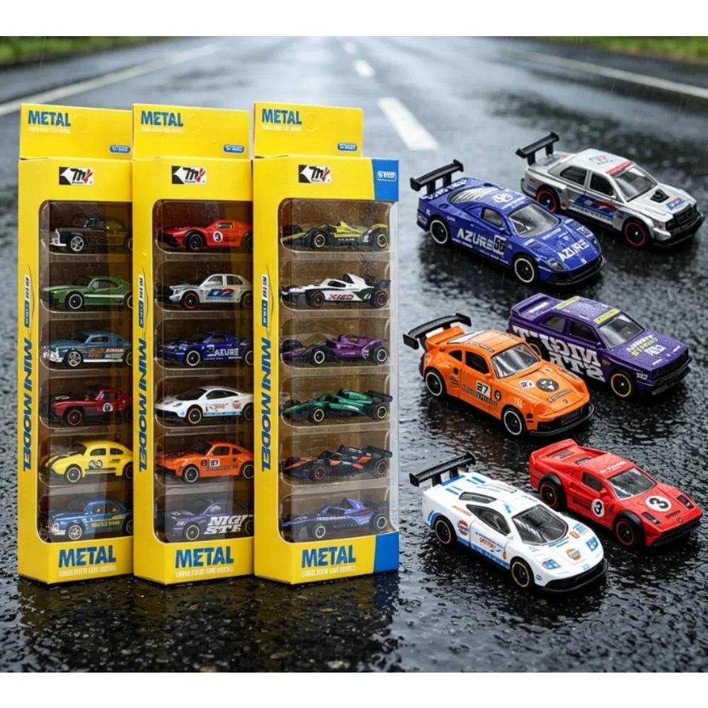 

6Pcs Alloy Retro Racing Car Set Vintage Formula Sports Car Model Kids Toy For Amazon