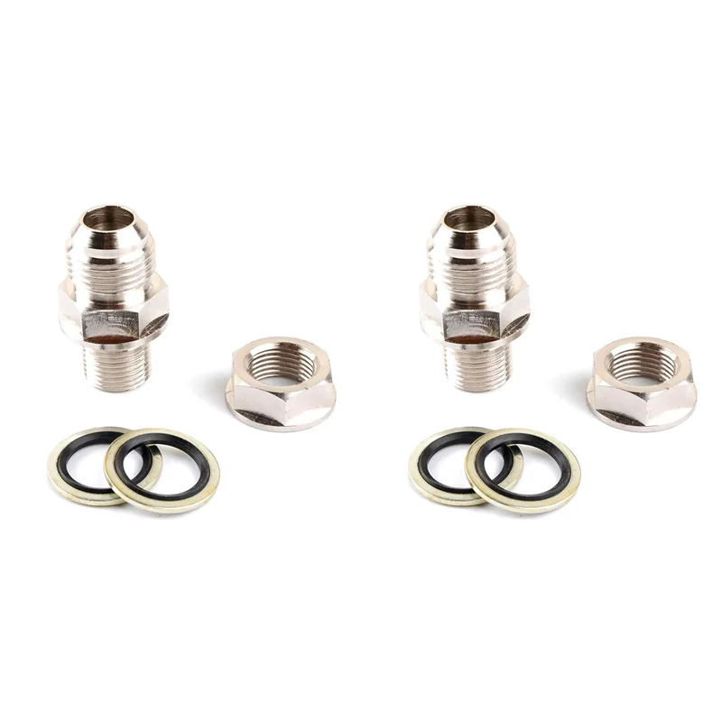 ABOK-2X AN10 10AN DIY Turbo Universal Use For Oil Pan / Oil Sump Return Drain Adapter Bung Fitting No Weld