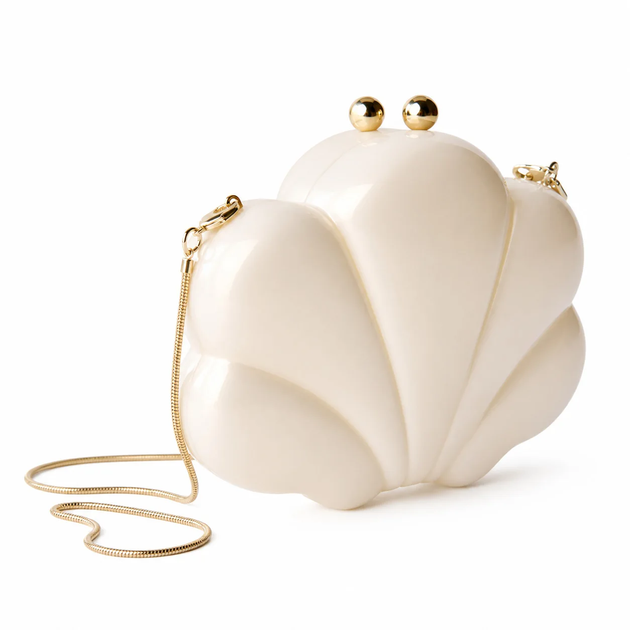 

New small shell electroplated gold bag fashionable personalized celebrity dinner bag