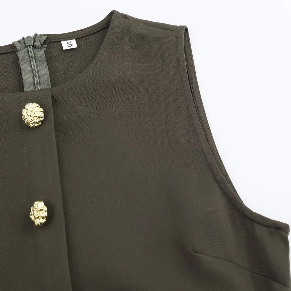 Ele Midi Dr with Belt Splicing Design for Women Autumn New Sle Pure Color Straight Tube Skirt Casual Single Button