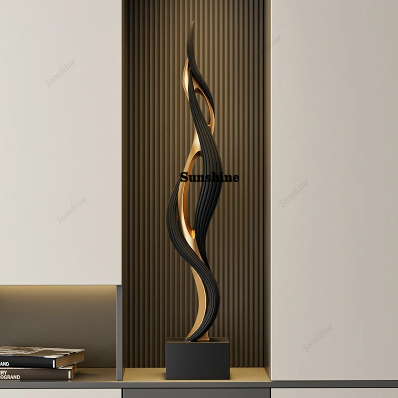 Creative Feng Shui Sculpture Living Room Table Wine Rack Decoration Statue Resin Crafts Housewarming Gift Modern Home Decor