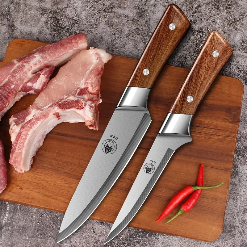 Stainless Steel Butcher Knives BBQ Cutter Professional Chef Knives Meat Fish Slicing Fruit Boning Knife Kitchen Acceosries