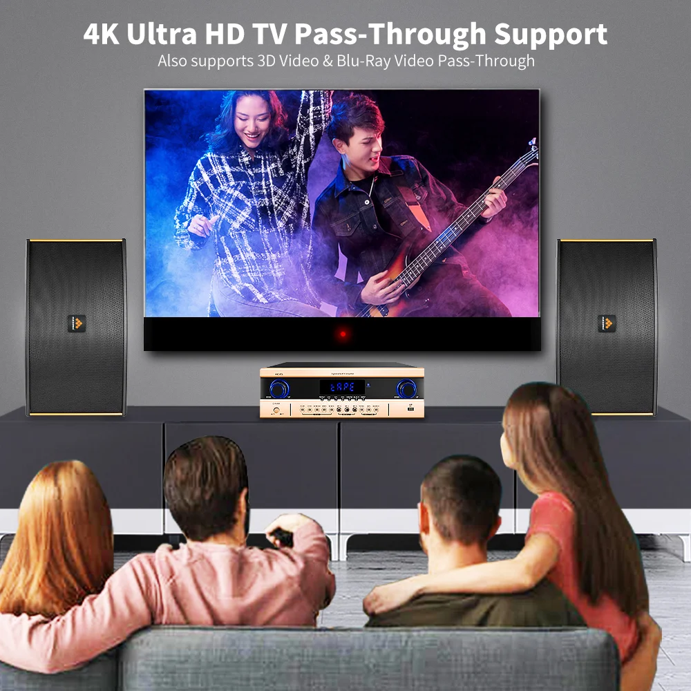 Entertainment Black Inandon Versterker Premium High Power Home Versterker Ktv Karaoke Machine Versterker Home Theater Systeem