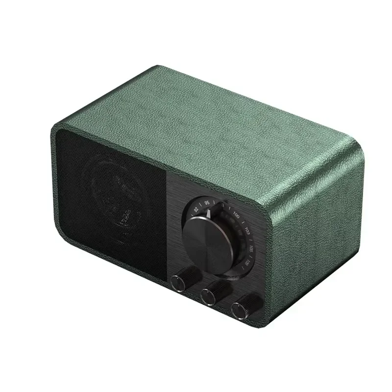 JY-66 Vintage Wood Grain Wireless Speaker Stereo Surround Subwoofer FM Radio Classic Design for Home Audio System Portable