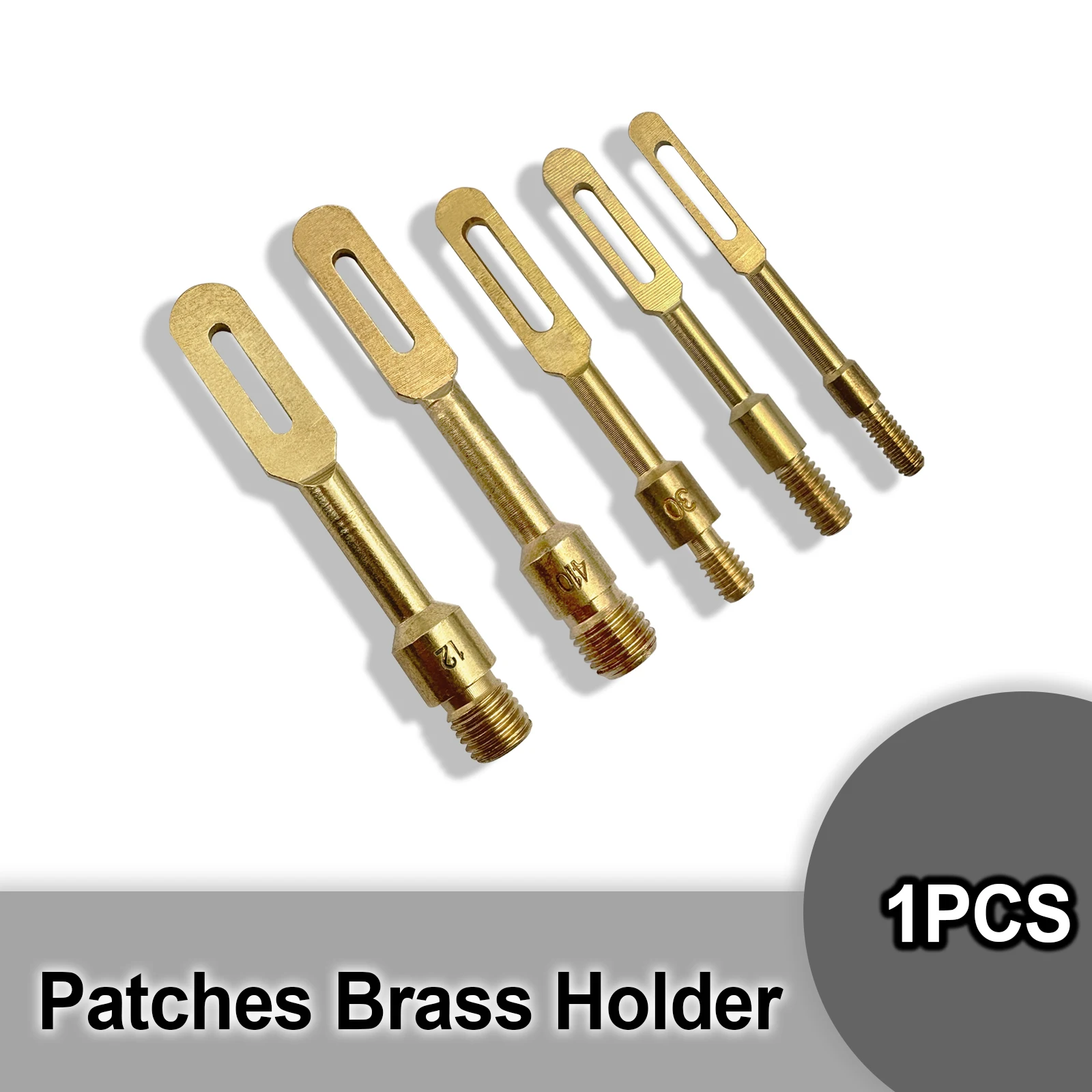 1pcs Gun Cleaning Brass Patch Holder 12GA Slotted Loops Tip Gun Bore Barrel Clean Kit for 410GA .22cal .30 Cal Rifle Handgun