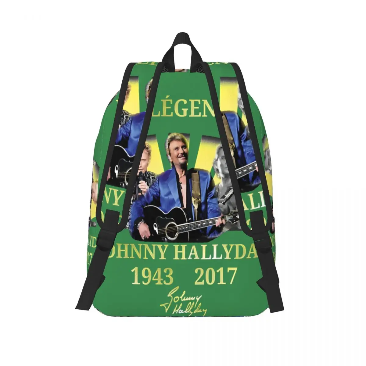 Johnny Hallyday Classique College Bag Johnny Hallyday Teenager High Street Hiking Birthday Gift Multi Compartment Laptop Bag