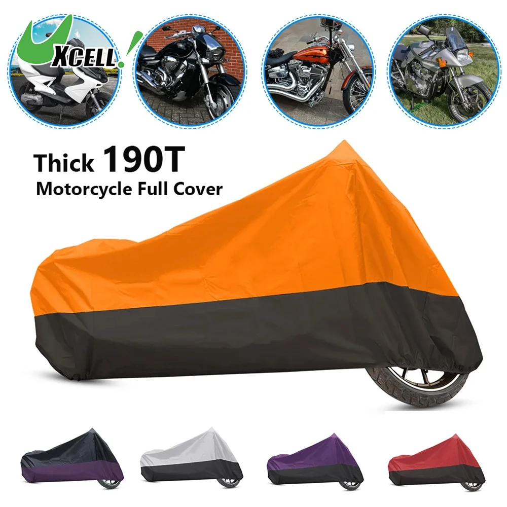 

Uxcell Motorcycle Universal Rain Cover Waterproof UV Protector Outdoor Waterproof Raincoat Dustproof L XL XXL XXXL