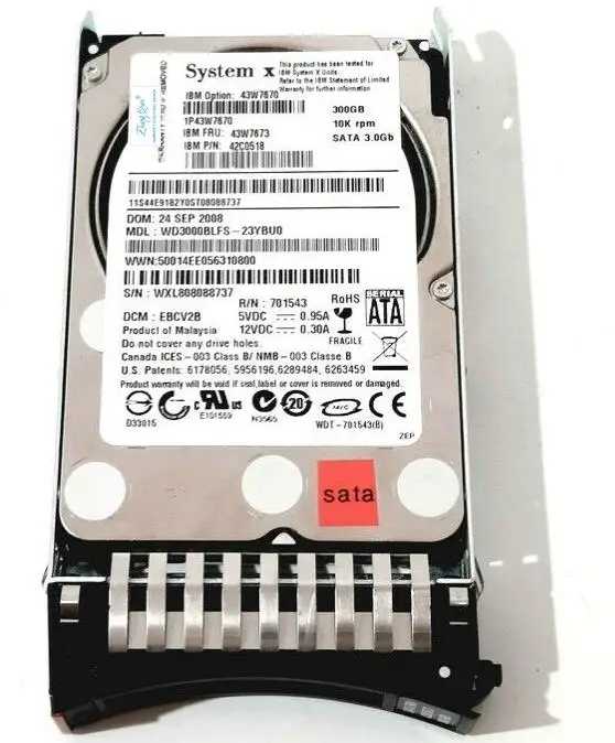 

For 43W7670 43W7673 42C0518 300G 10K 2.5 SATA